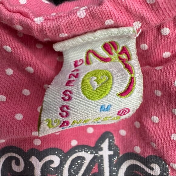 Vanessa dress secret garden polka dot dotted pink white sparkly silver writing - Picture 8 of 12